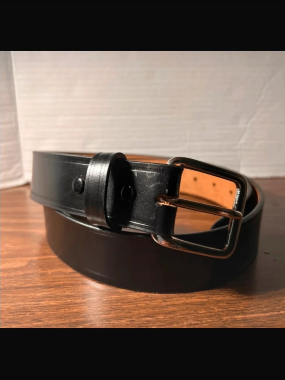 Classic Black Leather Men's or women’s Belt
36”